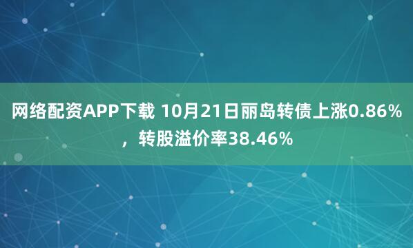 网络配资APP下载 10月21日丽岛转债上涨0.86%，转股溢价率38.46%
